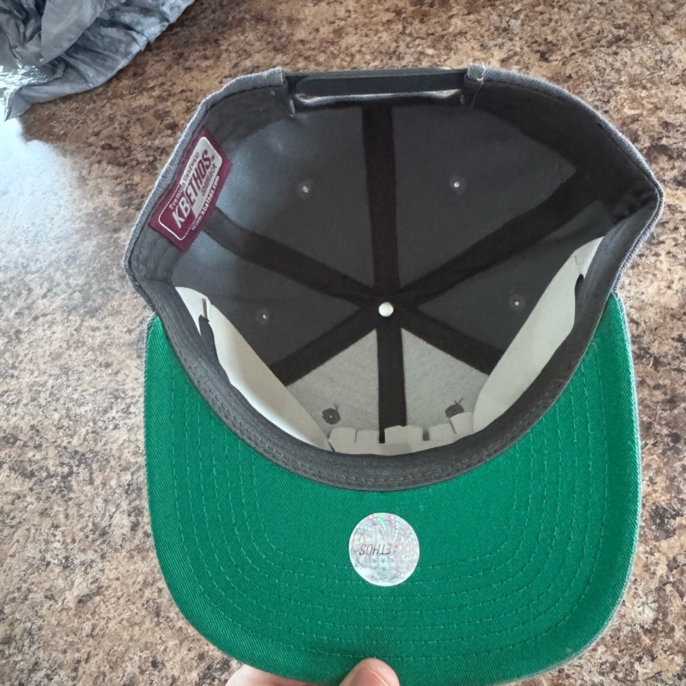 Gray Snapback Cap with Triangle Logo - image 4